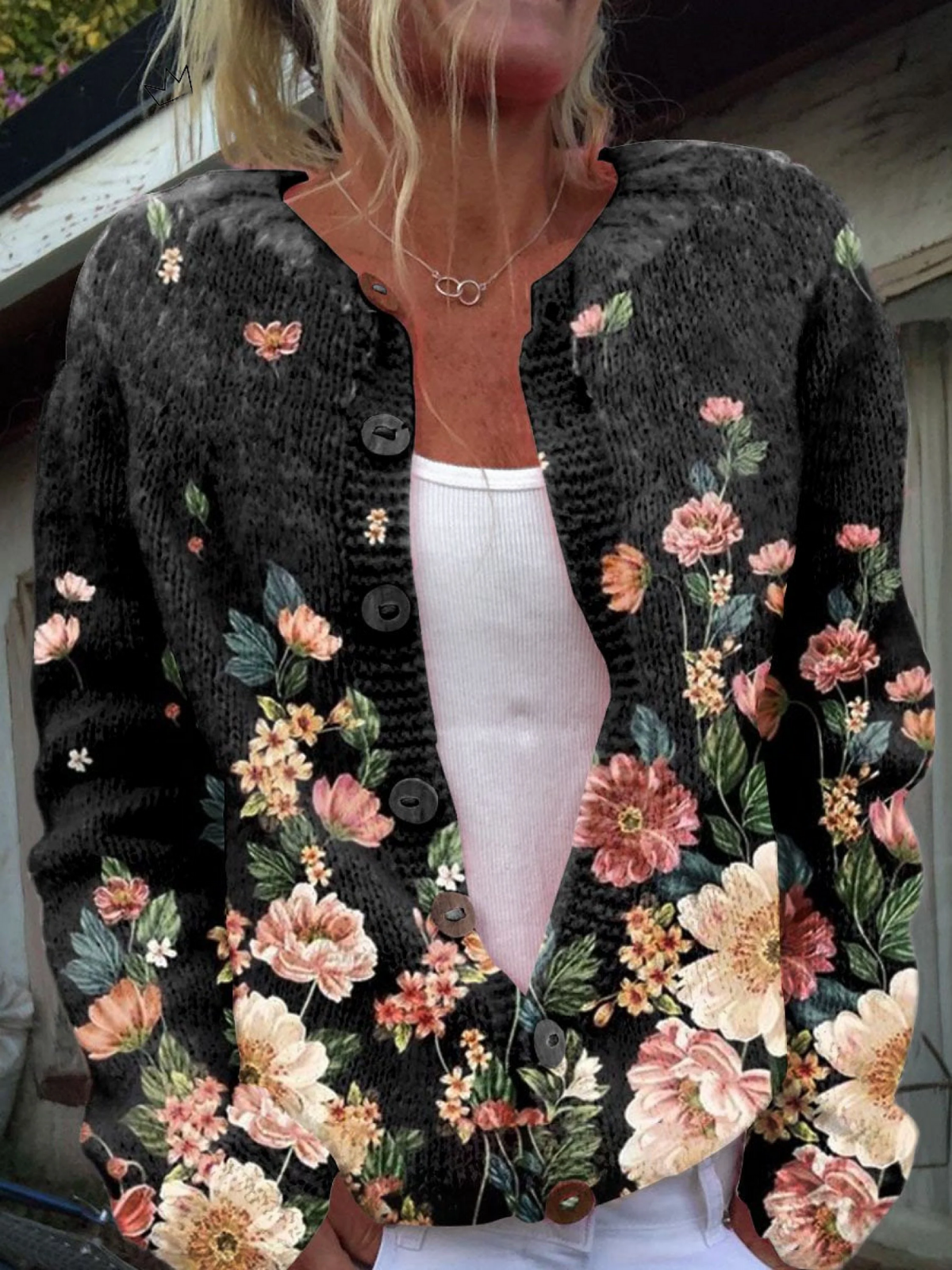 Tosca | Cardigan Vintage a Fiori