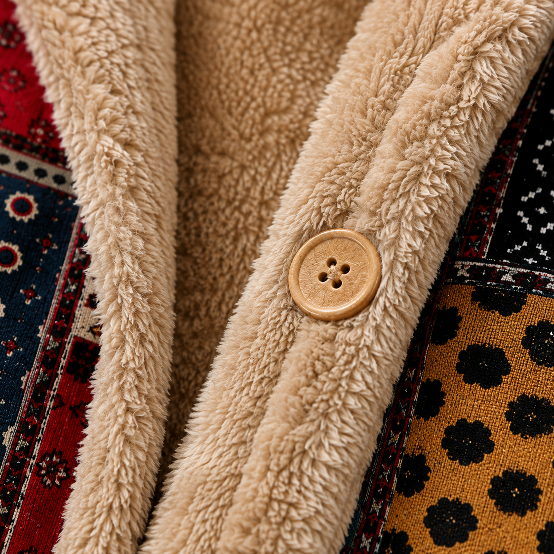 Ludovica - Parka boho con fodera in pile