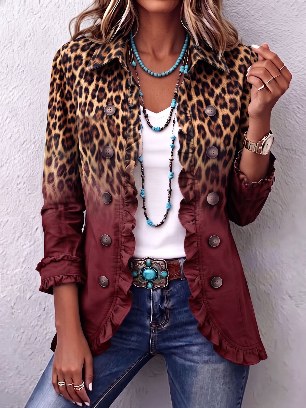 Olivia | Blazer leopardato sfumato