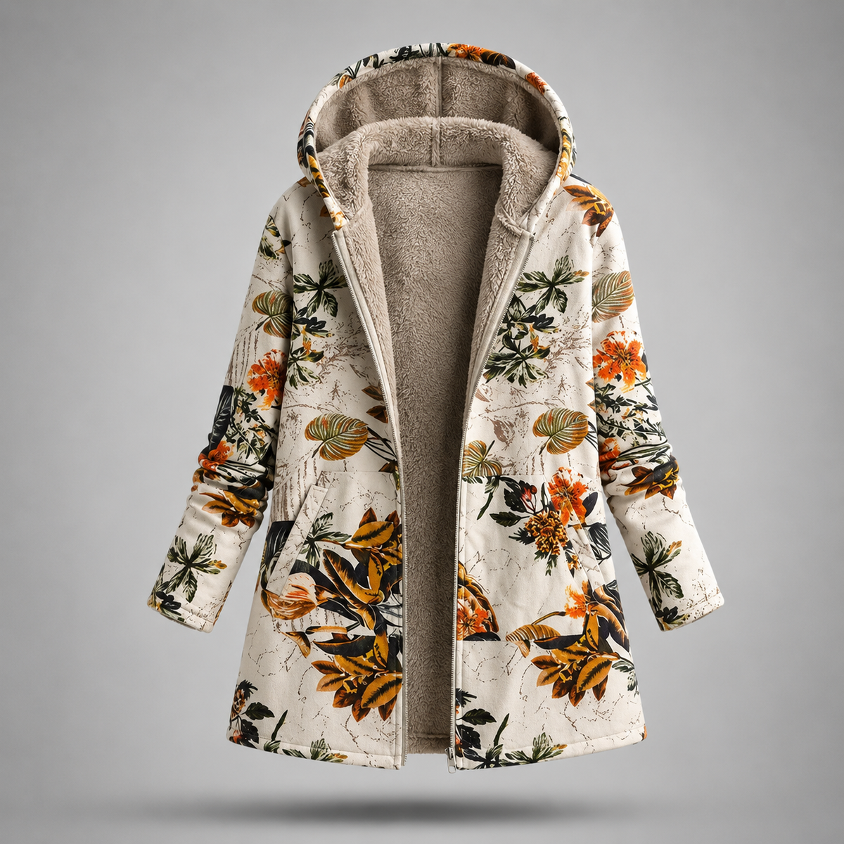 Ludovica - Parka boho con fodera in pile