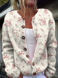Romilda | Cardigan in maglia a fiori vintage