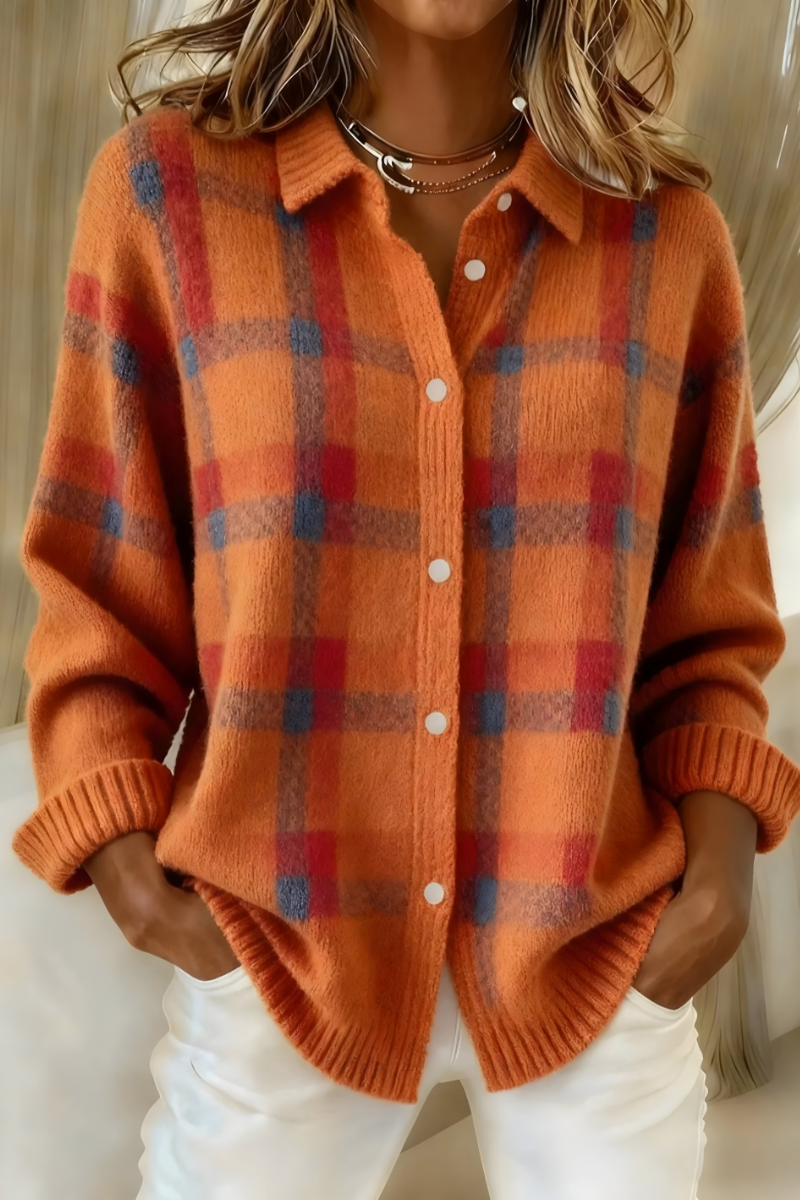 Ángela | Cardigan a quadri