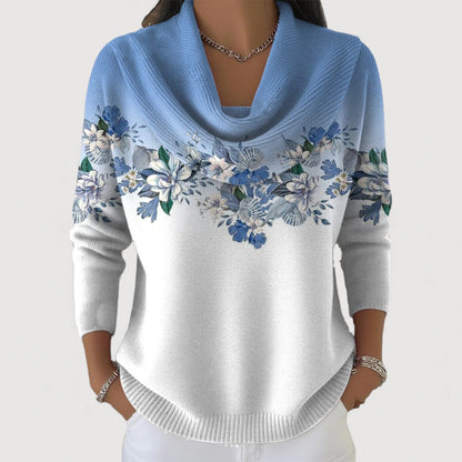 Fátima | Maglione a fiori con collo alto