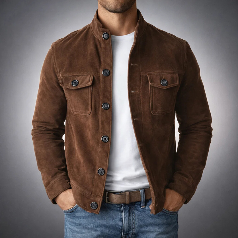 Alberto | Bomber in camoscio premium