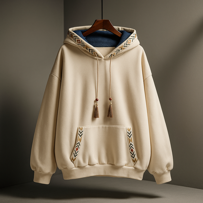 Ingrid - Felpa con cappuccio e nappine