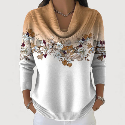 Fátima | Maglione a fiori con collo alto