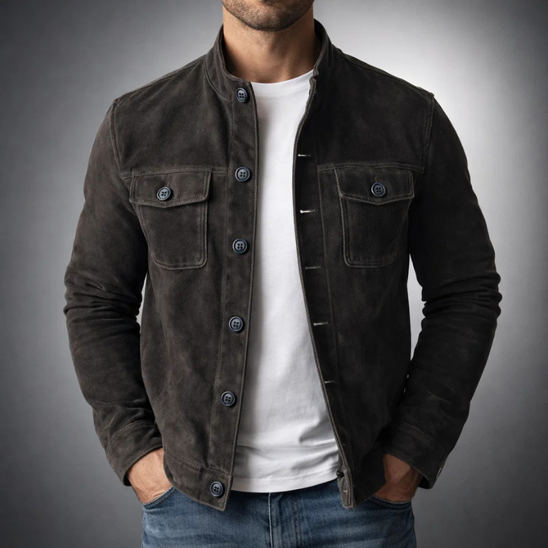 Alberto | Bomber in camoscio premium