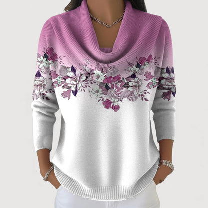 Fátima | Maglione a fiori con collo alto