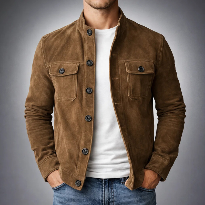 Alberto | Bomber in camoscio premium