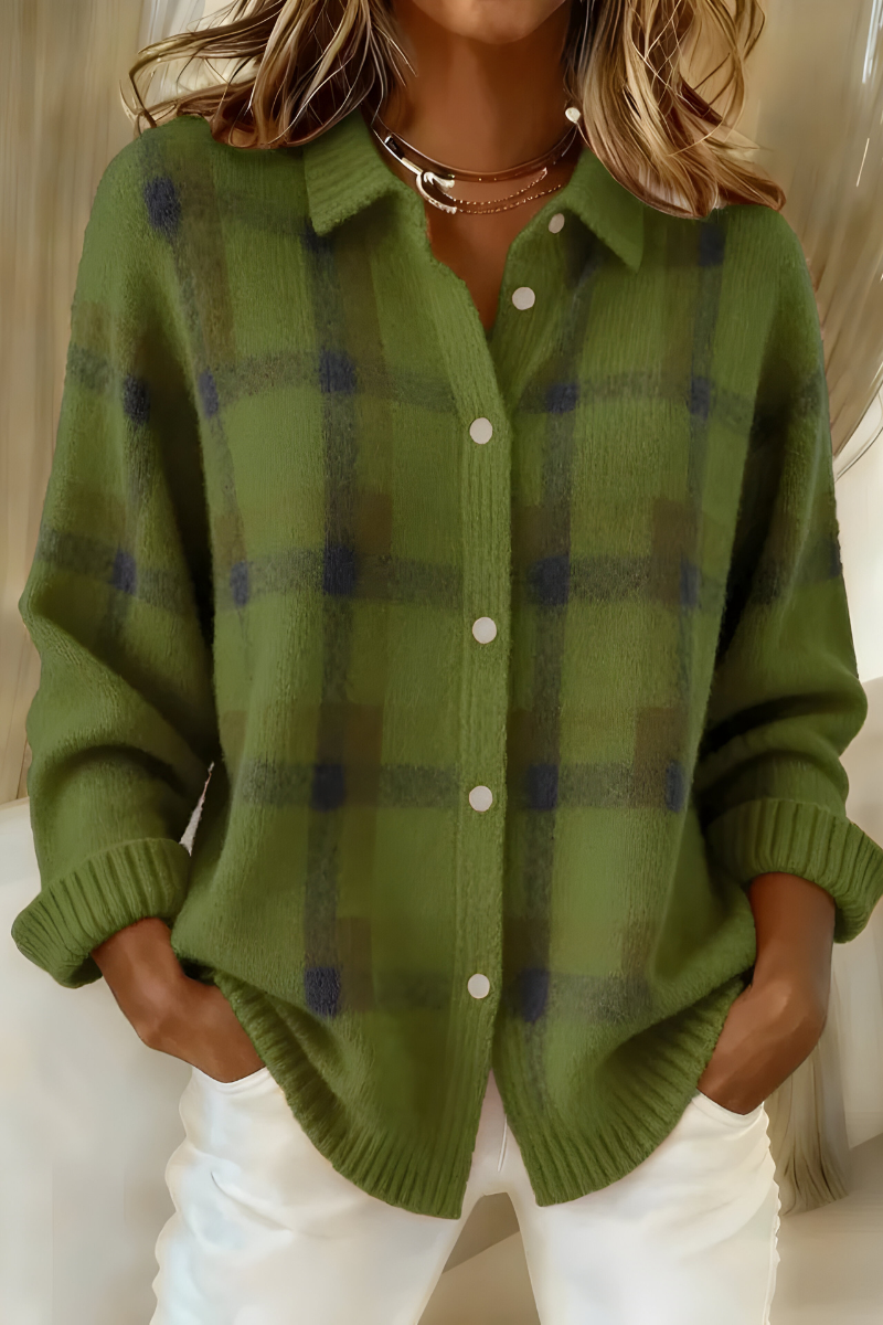Ángela | Cardigan a quadri