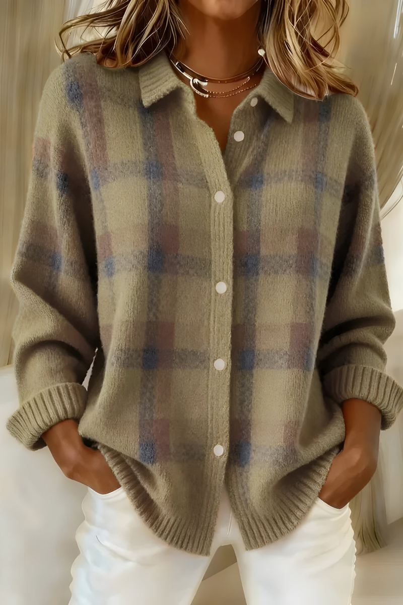 Ángela | Cardigan a quadri