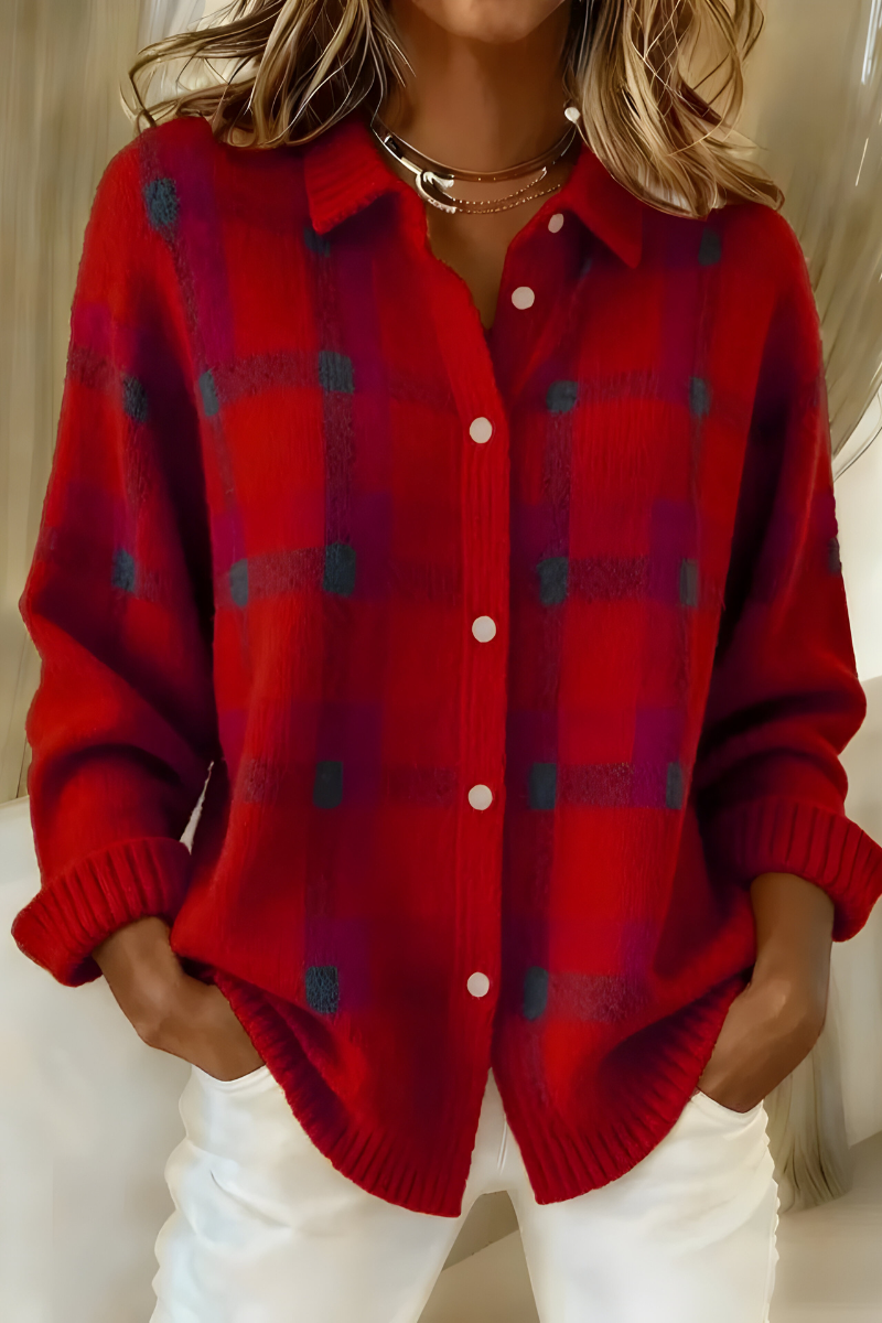 Ángela | Cardigan a quadri