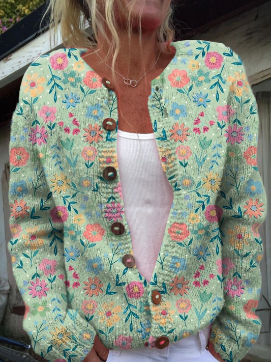 Nicoletta | Cardigan Donna Vintage a Fiori