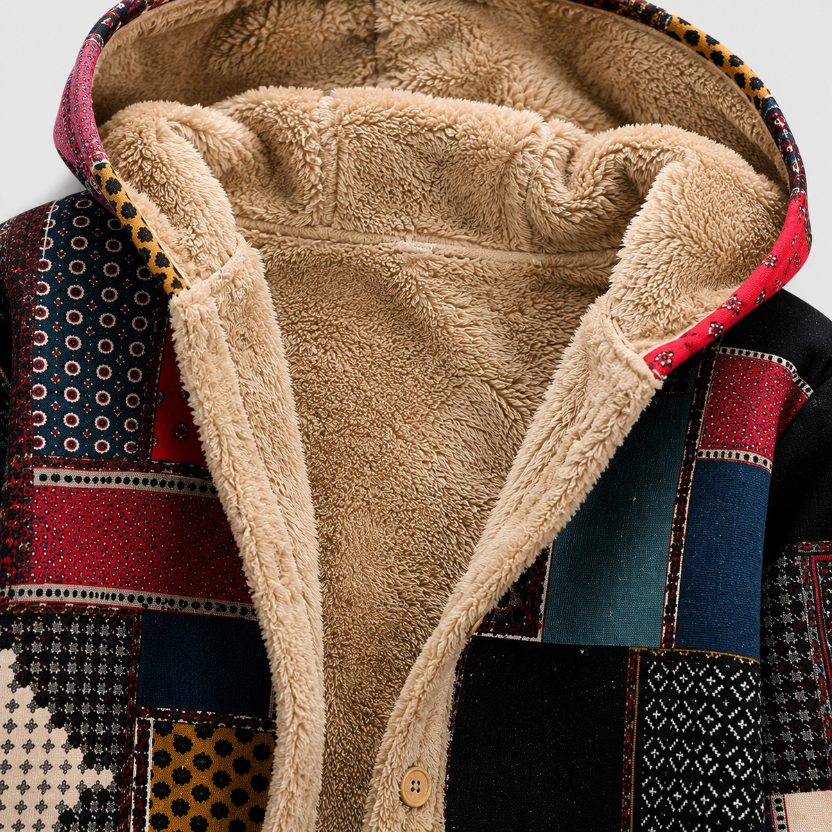 Ludovica - Parka boho con fodera in pile