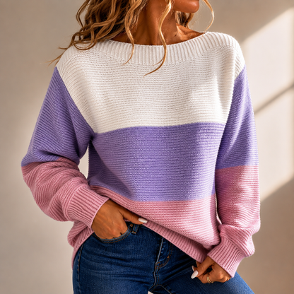 Serena - Jersey oversize de punto a rayas