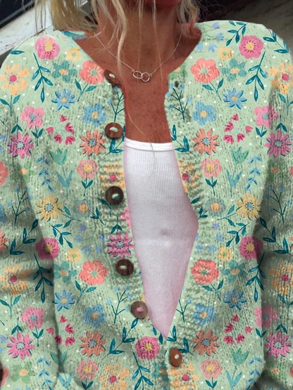Nicoletta | Cardigan Donna Vintage a Fiori