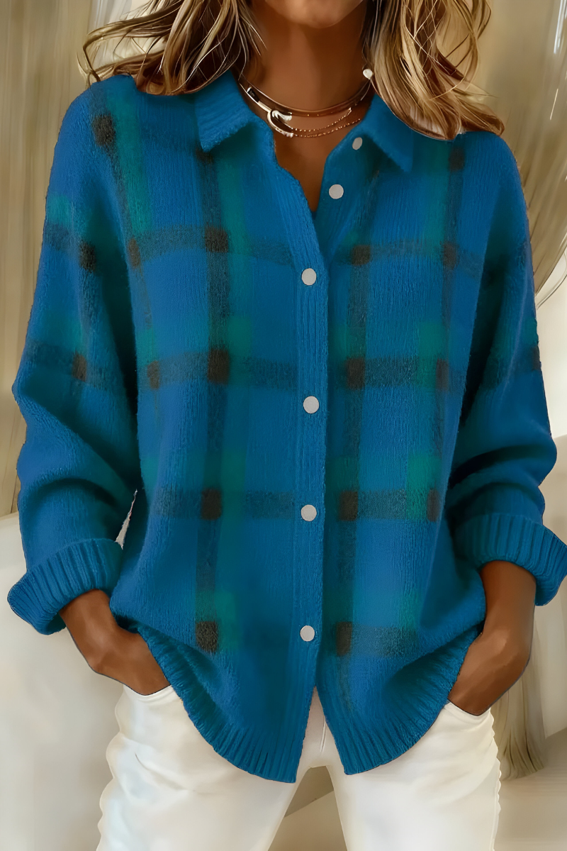 Ángela | Cardigan a quadri
