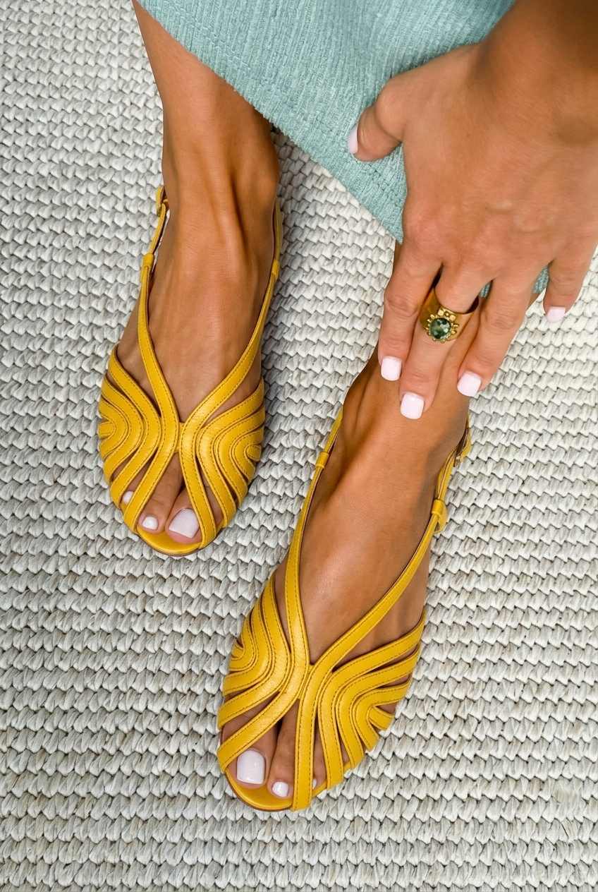 Sandali piatti estivi neri, pelle, listini a gabbia, punta aperta