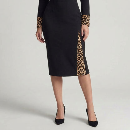 Susana - Abito midi con stampa leopardata