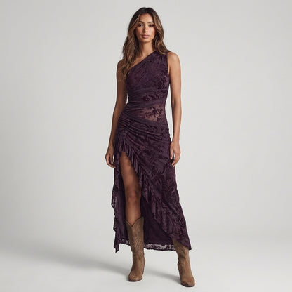 Alice | Abito Asimmetrico Monospalla Stile Boho