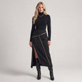 Elena - Collo alto zip tasche asimmetrico