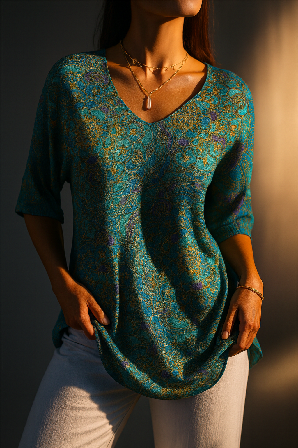 Beatríz - Blusa fluida stampata