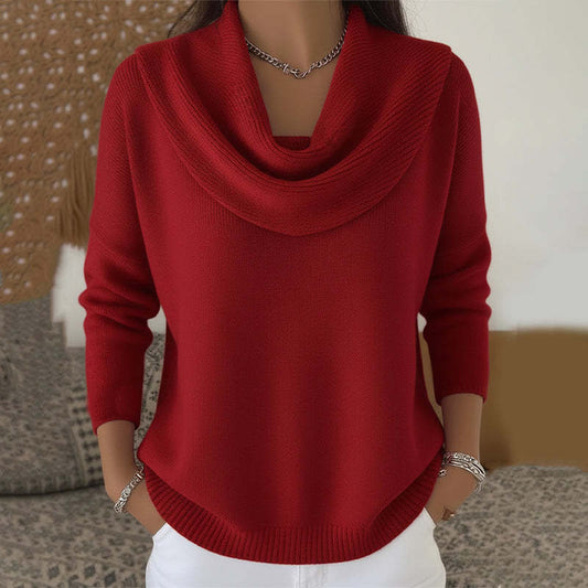 Constanza | Maglione a collo drappeggiato