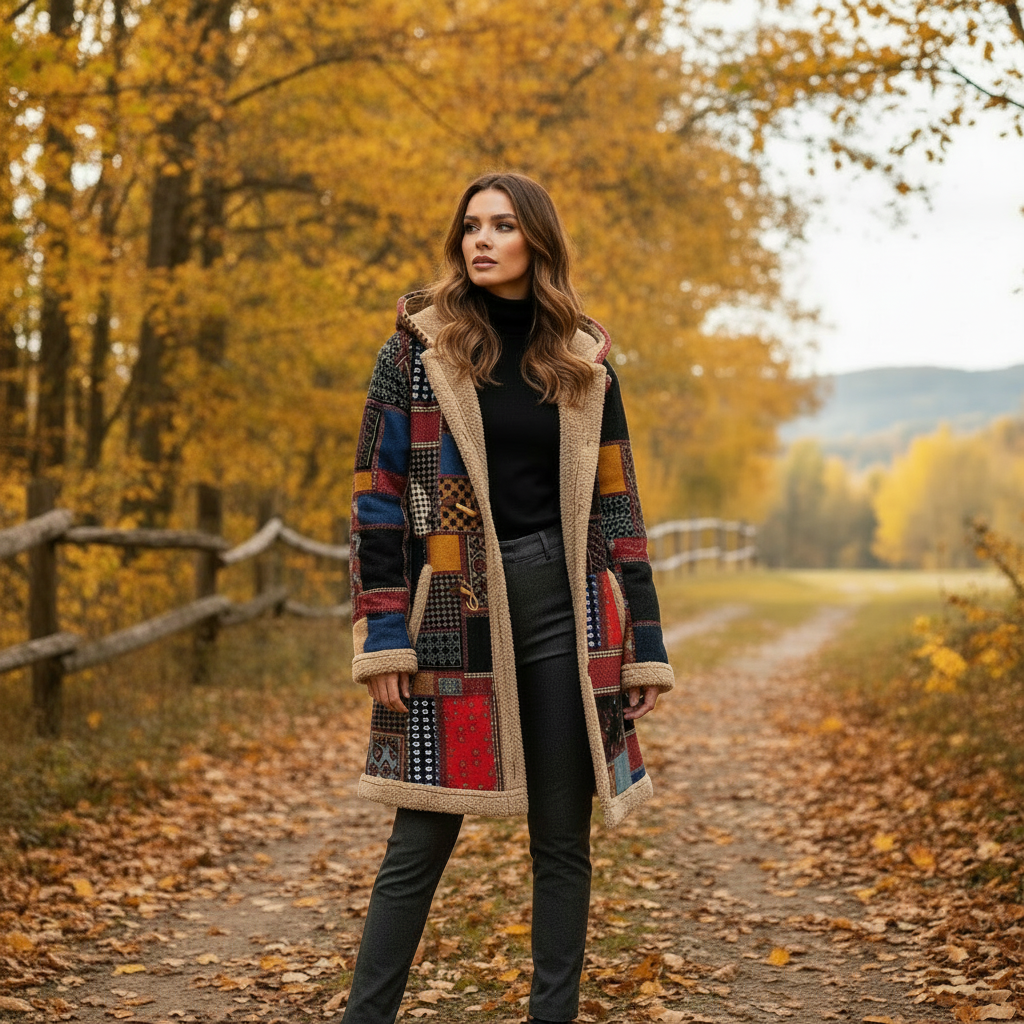 Ludovica - Parka boho con fodera in pile