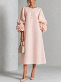 Desiré - Vestito midi con polsini floreali