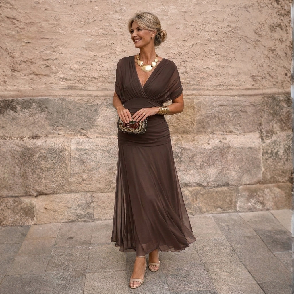 Corina - Abito fluido con scollo a V