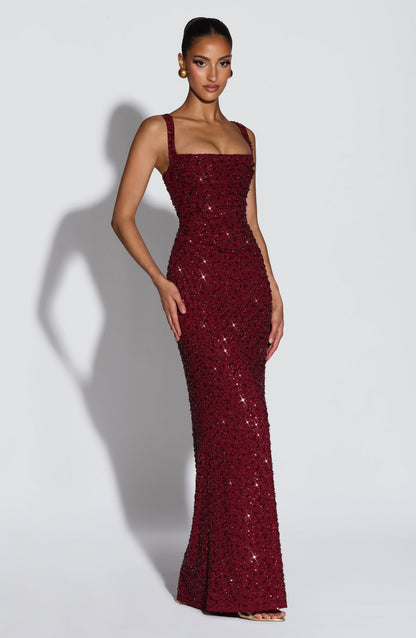 Carlota - Vestito lungo con paillettes
