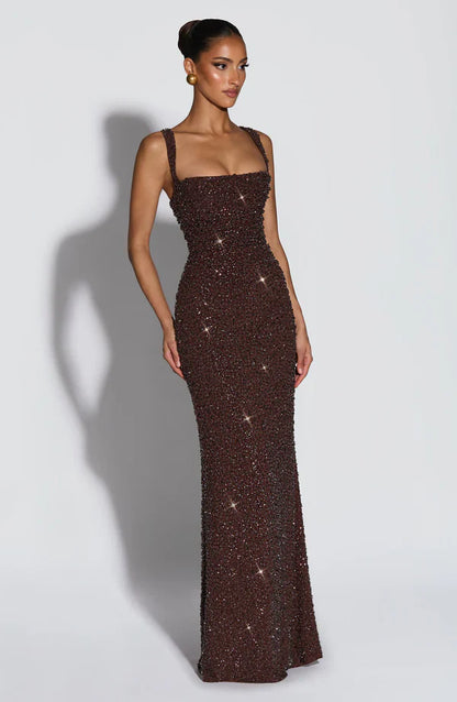 Carlota - Vestito lungo con paillettes