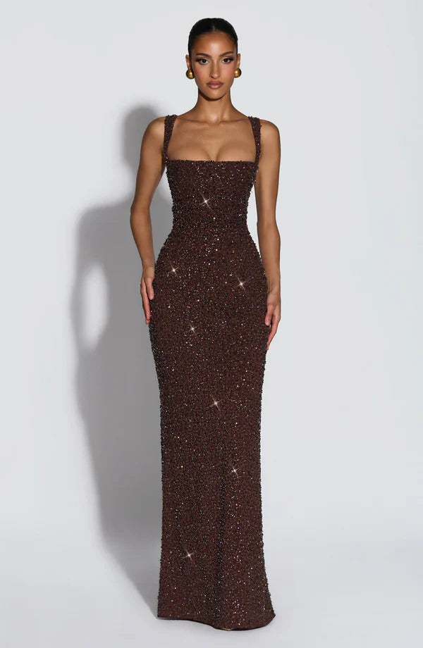 Carlota - Vestito lungo con paillettes