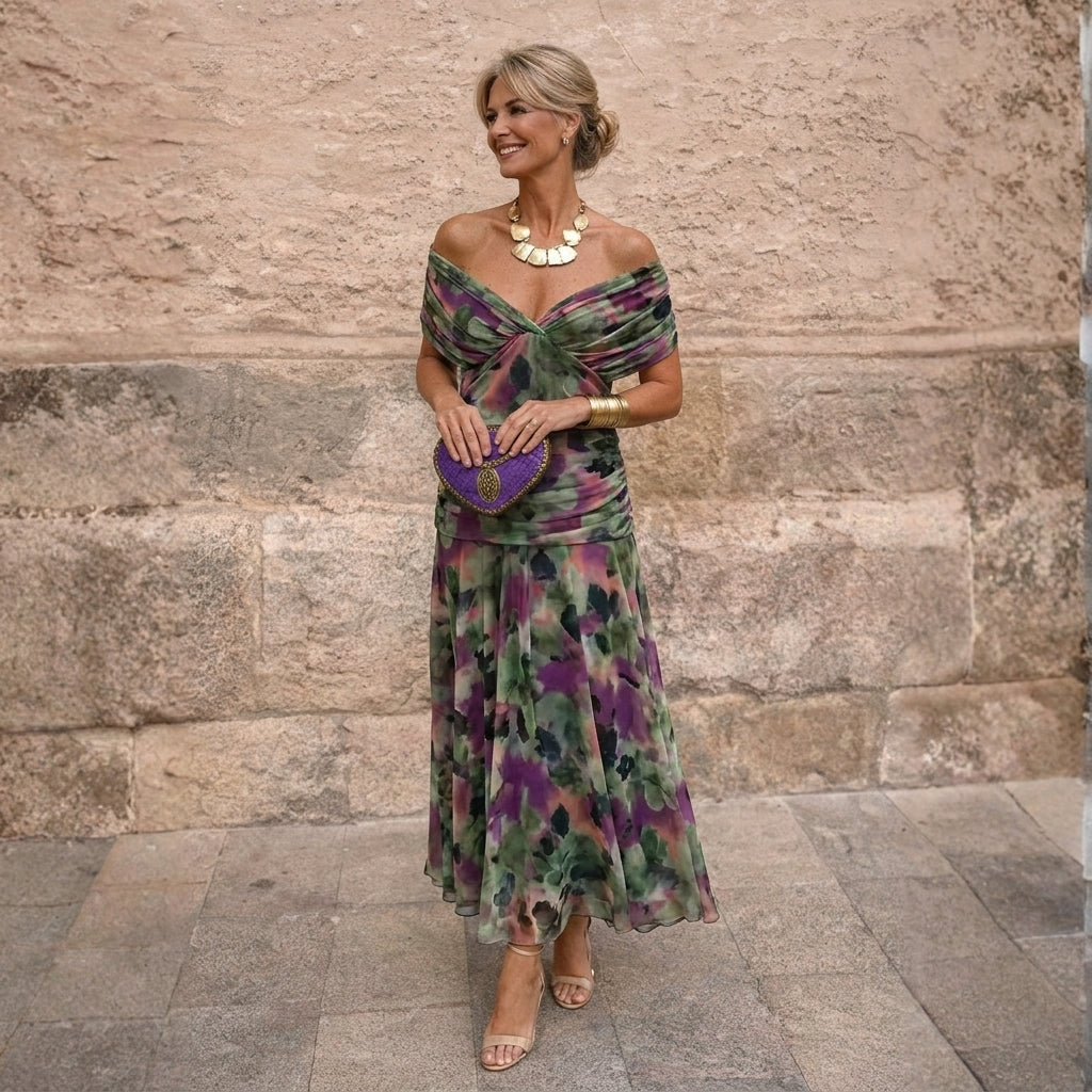 Corina - Abito fluido con scollo a V