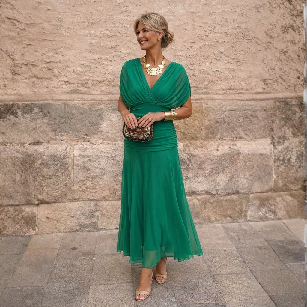 Corina - Abito fluido con scollo a V