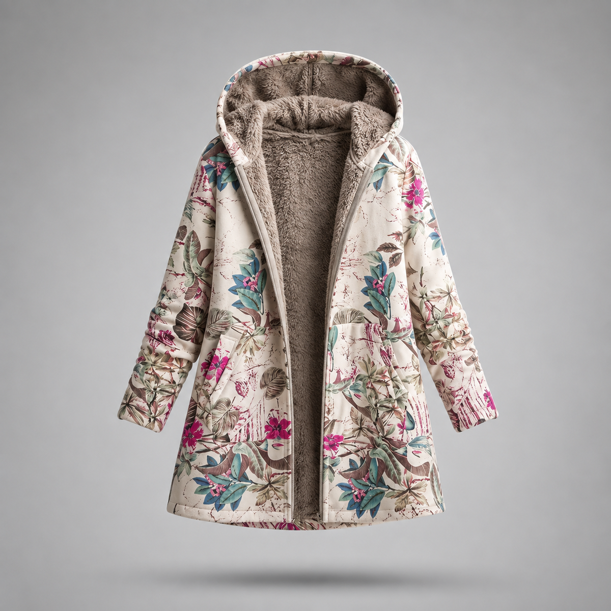 Ludovica - Parka boho con fodera in pile