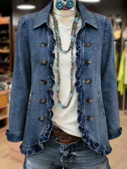 Sandra | Giacca in tessuto denim