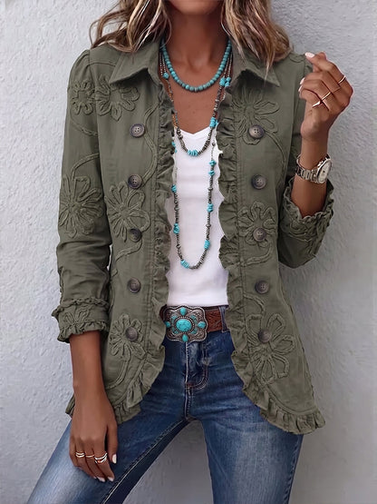 Andrea | Giacca Boho-Chic con Ricamo Floreale