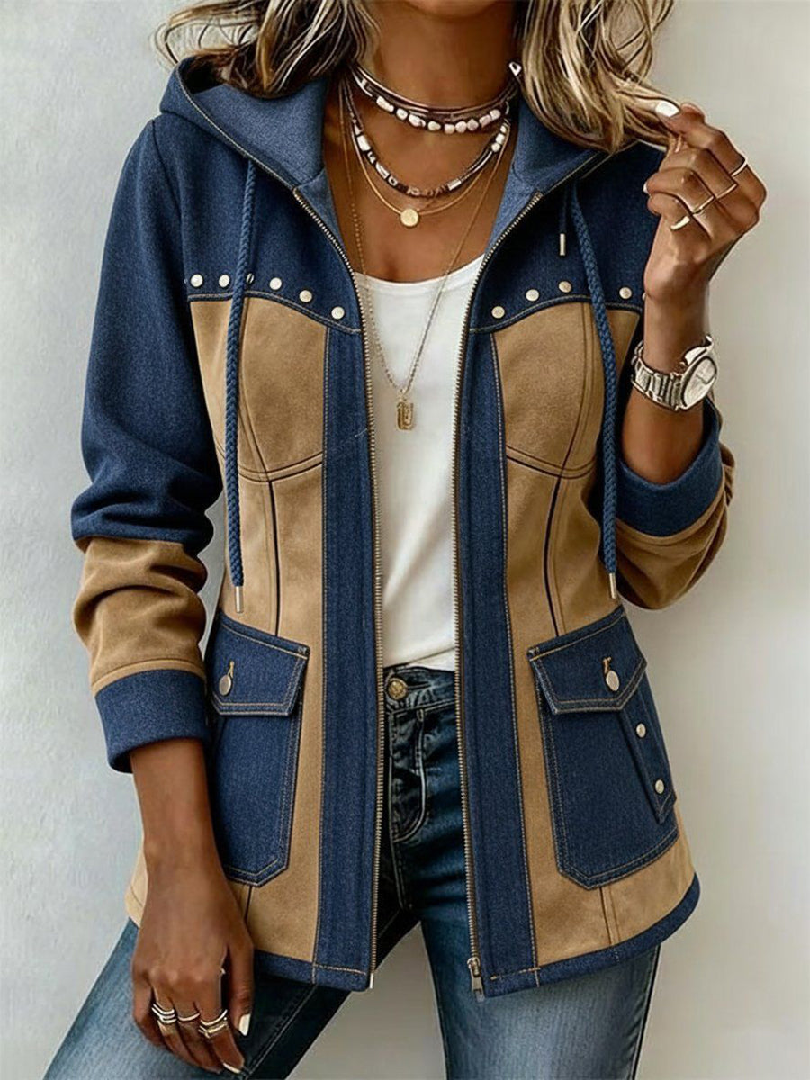 Victoria - Giacca Patchwork 100% Cotone con zip