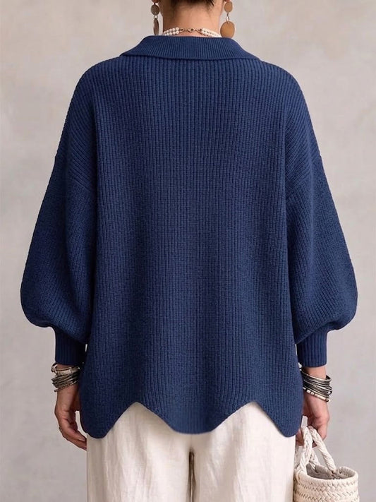 María | Cardigan Oversize con Bottoni Dorati