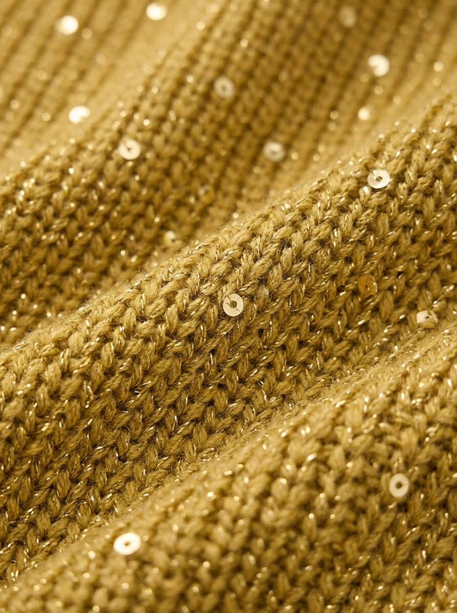 Maribel - Cardigan in maglia con colletto e bottoni metallizzati